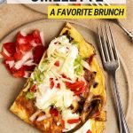 Chicken Fajita Omelette - Easy Breakfast