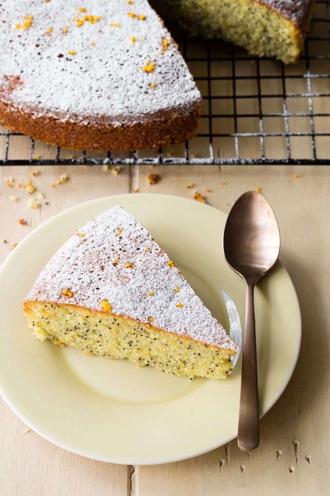 Almond Olive Oil Cake with Poppy Seed and Orange