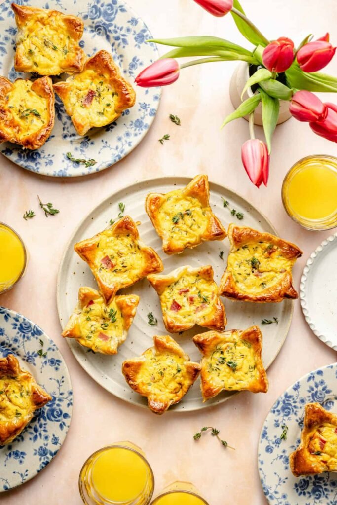 Mini Ham and Gruyère Quiches